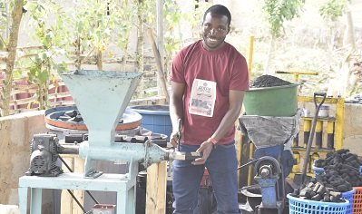 ●●Ernest Twum Barima operating from his makeshit factory