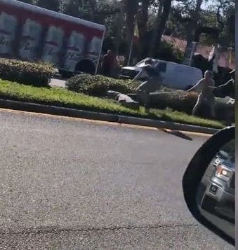 Officers trying to recapture the crocodile