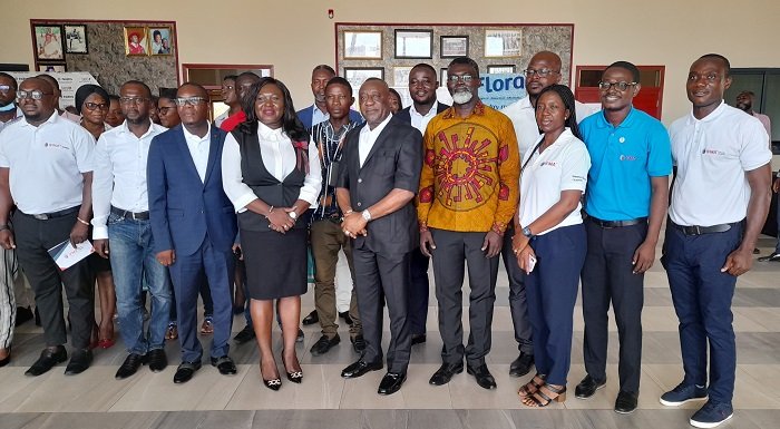 Dr. Henry Kwabena Kokofu (fifth from right) with some members of IFMA-Ghana Chapter