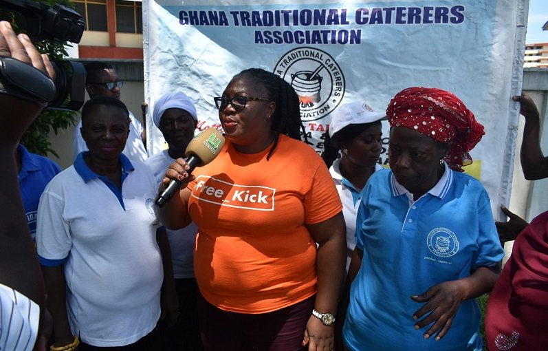 Mrs. Patience Botwe Dzakpasu speaking to the media.