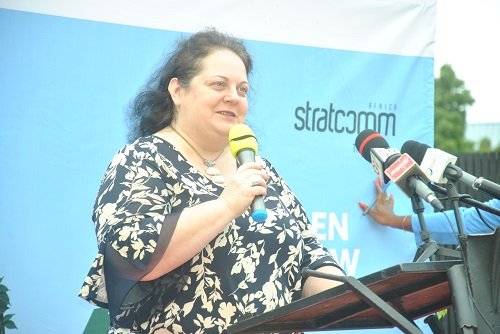 Ambassador Shlomit Sufa delivering her address
