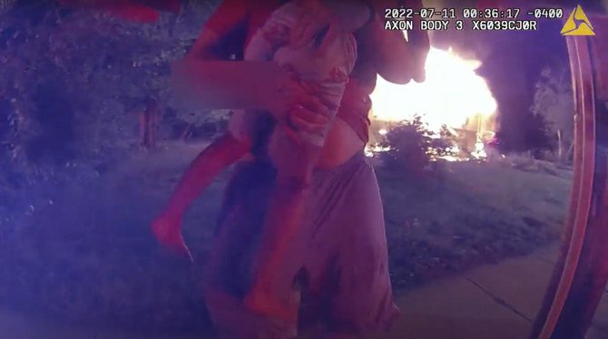 • Bodycam video provided by the police of the rescue