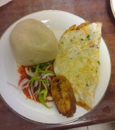 • Banku with fried egg 2