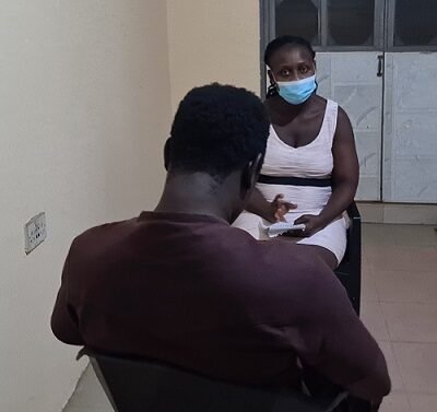 ●●Our Reporter, Dzifa Tetteh Tay interviewing Mr Bright Mawuli