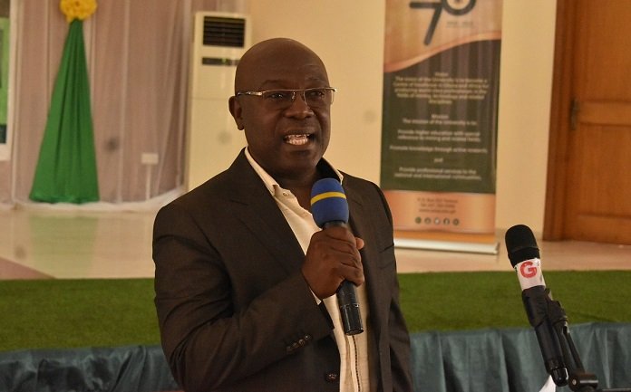 ●●Professor Richard Kwasi Amankwah addressing the press