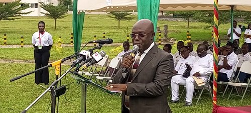 Prof. Amankwah delivering his address