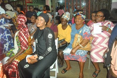 Some of the women waiting to be screened