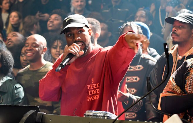 NEW YORK, NY - FEBRUARY 11: Kanye West attends Kanye West Yeezy Season 3 at Madison Square Garden on February 11, 2016 in New York City. (Photo by Kevin Mazur/Getty Images for Yeezy Season 3)