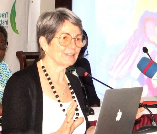 Dr Harriet Hill addressing the conference Photo by Ebo Gorman..