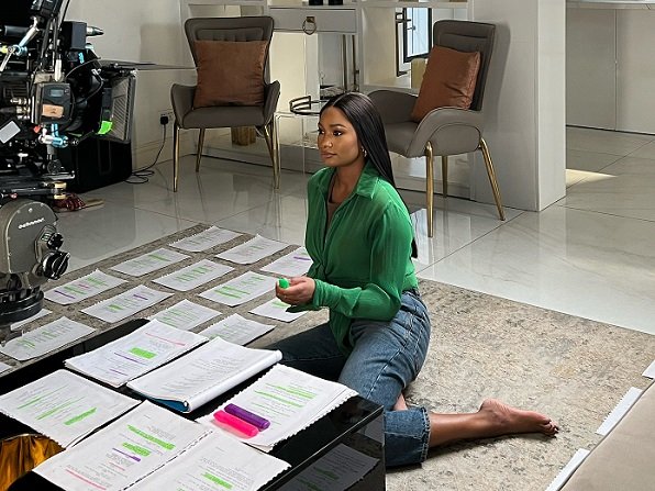 • Temi Otedola posses for the camera