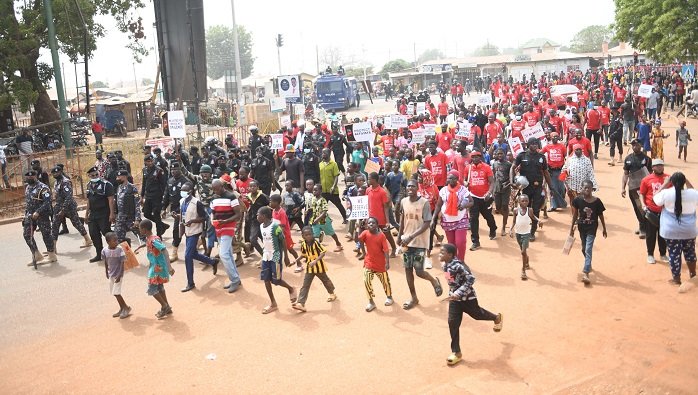 • They marched to make demands