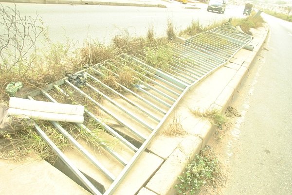 • A collapsed railguard on the stretch