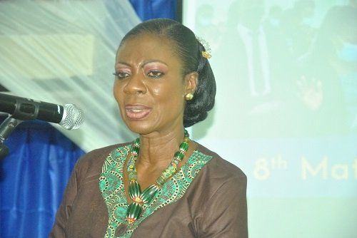 • Dr. Mrs Kate Quartey-Papafio delivering her address
