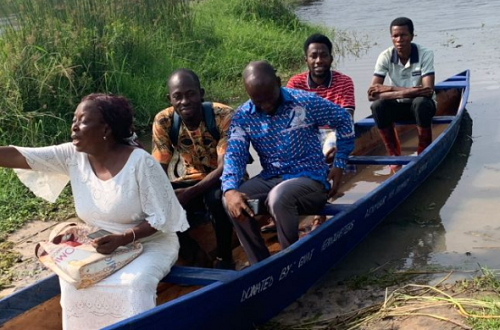 • The canoes would help pupils access school along the lagoon