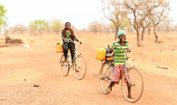 • It’s common to see young girls carry water gallons on bicycle
