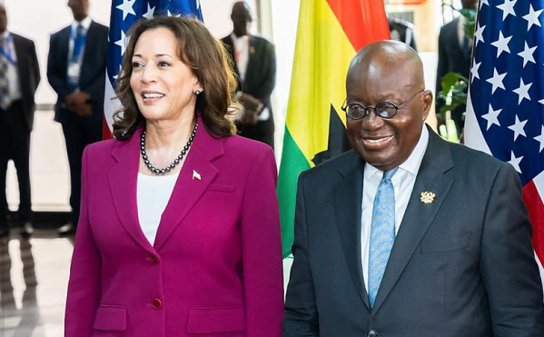 • President Akufo-Addo with US Vice President Harris