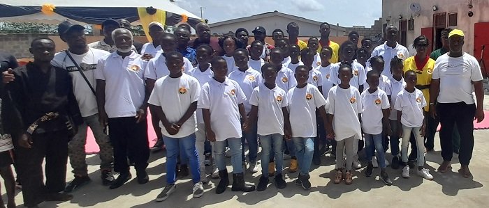 Members of African Goju and the young trainess after the session