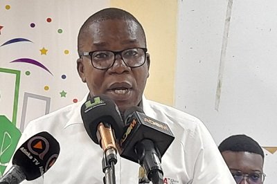 Mr Sampsong Opare-Agyemang addressing the press