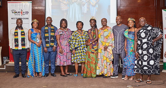 Mrs Delphine Brew-Hammond (5th left) with other members in the tourism sector