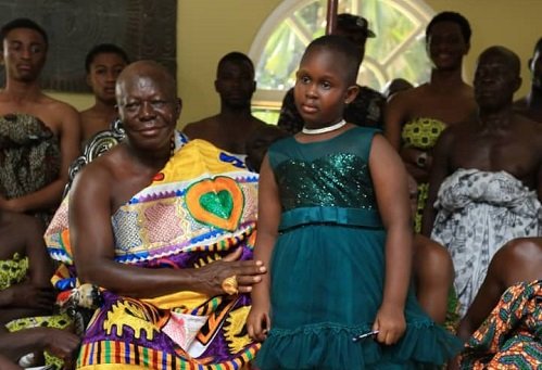 Rachel with the Asantehene, Otumfour Osei Tutu II