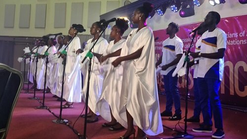 A choir at the event