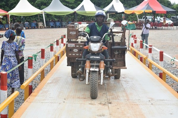 A farmer testing the weighbridge