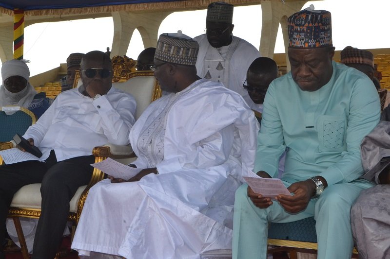 Prez  Akufo Addo, Dr Bawumia, Mr Mohammed Awal on the dais