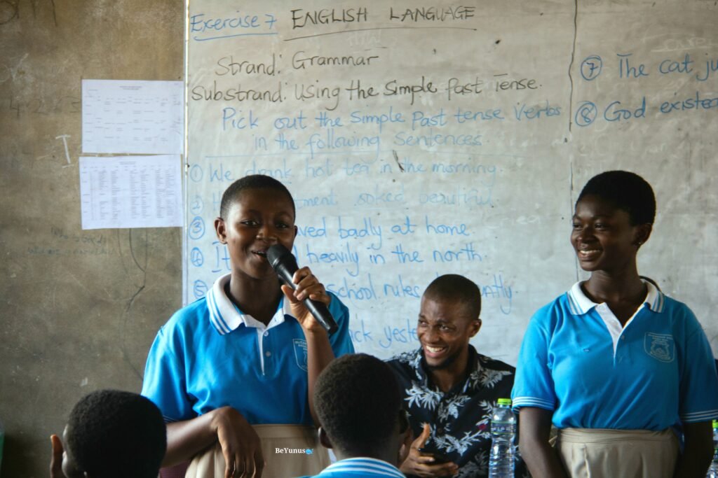 The pupils receited poetry