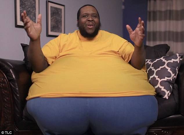 An obese man