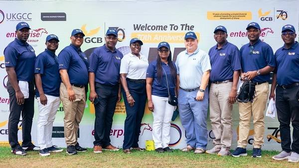 Representatives of GCB Bank PLC and UKGCC at the 70th Anniversary Golf Tournament