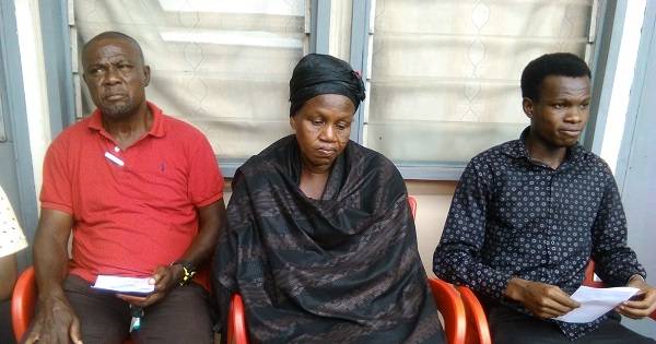 Mr, William Akpeko [left] Mrs Akpeko Wife and his Son