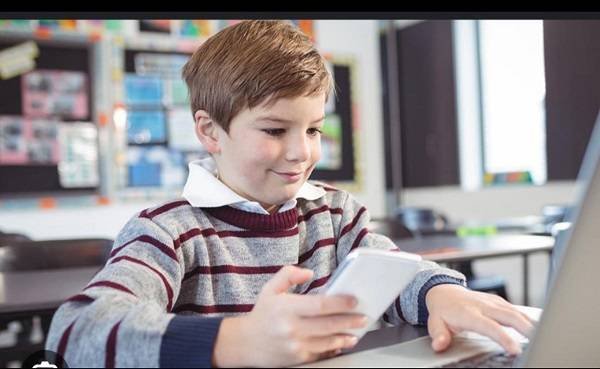 A child exploring the digital realm