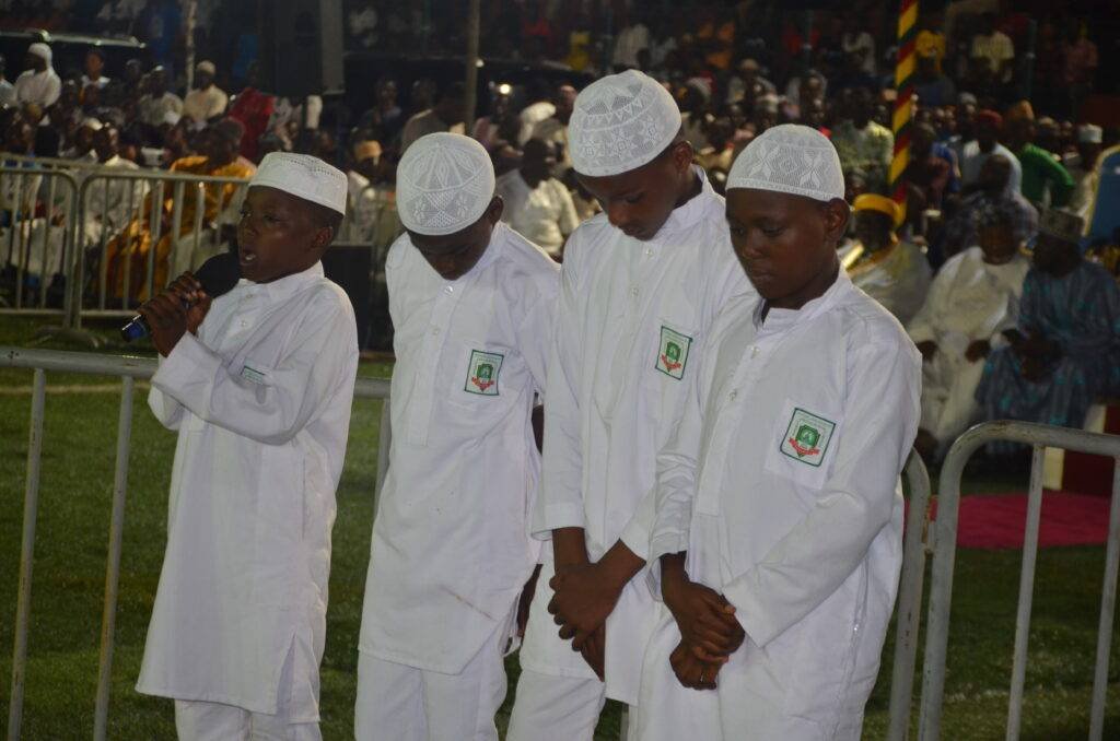 Great grandchildren of the Chief Imam reciting the Quoran