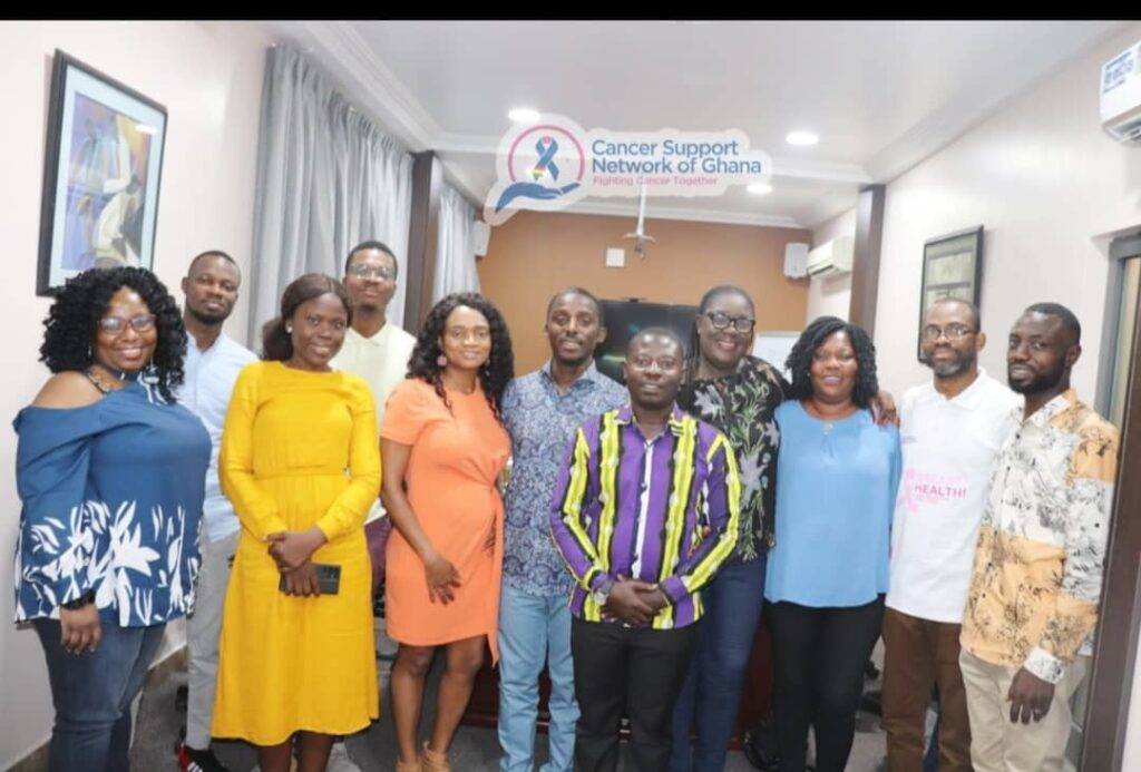 Dr Adelaide Oppong(left) with the executives and board members of the Cancer Support Network Foundation