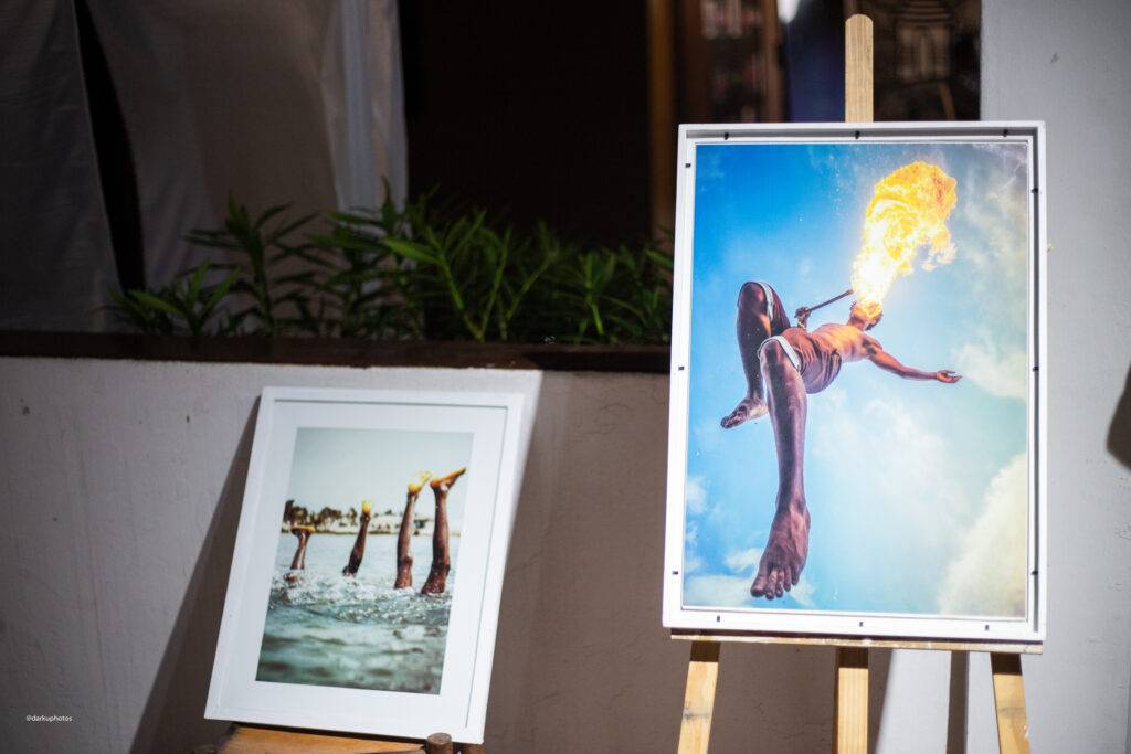 Some of Aboya's works on display 
