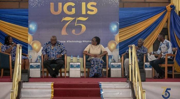 The panelists during the conversation.