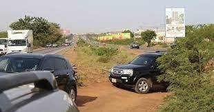 • A driver making a U-turn on a high way