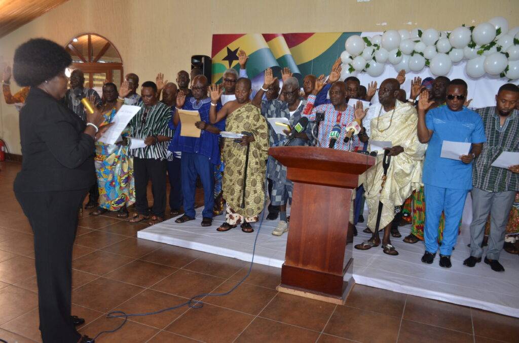 Her Worship Stella Amedogbe,District Magistrate Judge  swearing in  the members