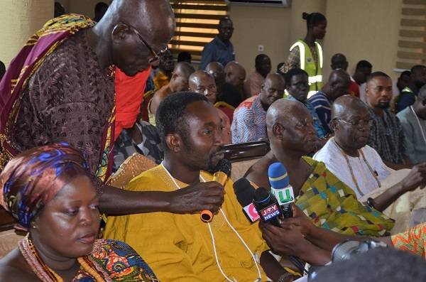 • Nene Tetteh Waka III, addressing the gathering at the meeting Photos by Godwin Ofosu-Acheampong