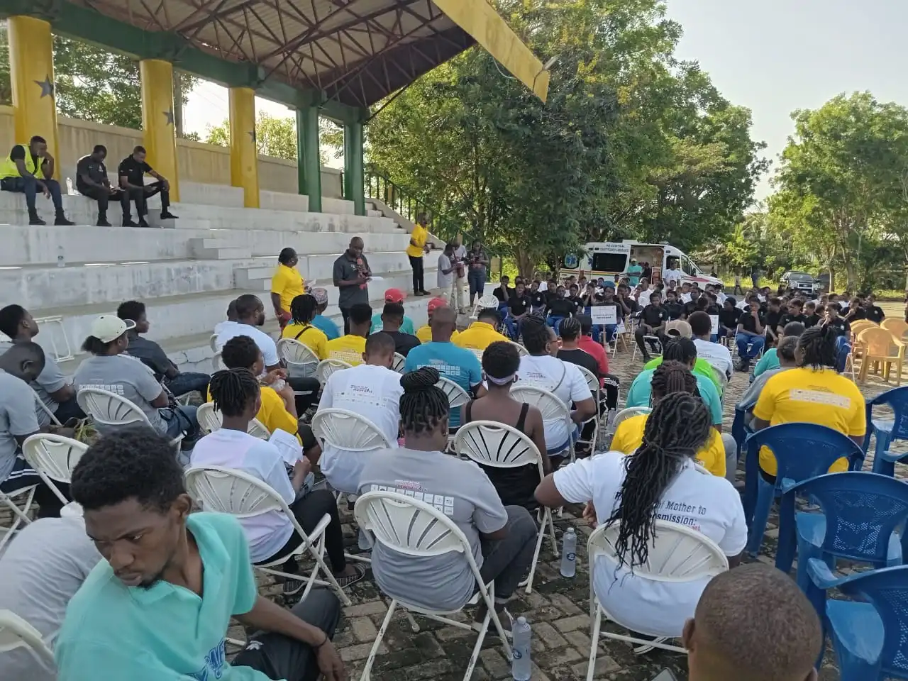 • Participants after the health walk