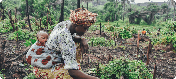 A female farmer on her farm