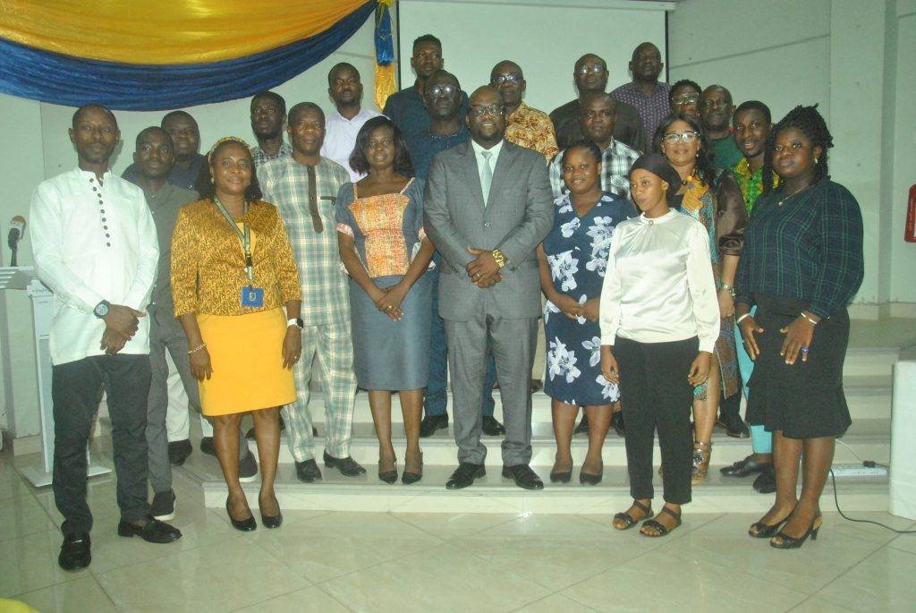 Prof Amevi Acakpovi with the Media and others photos Lizzy Okai