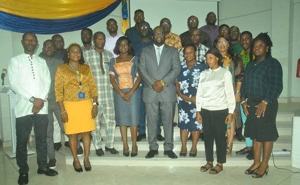 Prof Amevi Acakpovi with the Media and others photos Lizzy Okai