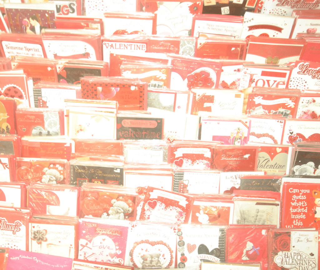 • Greeting cards on display for loved ones