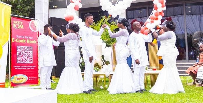 • A section of the couples at the event