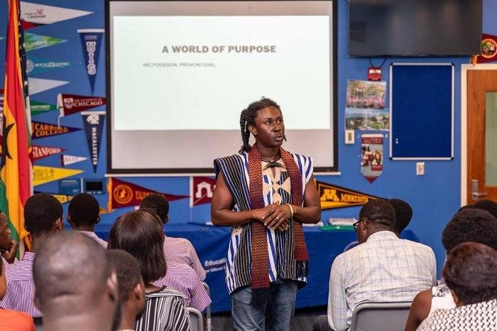 Kwame Akoto Bamfo, speaking to the audience