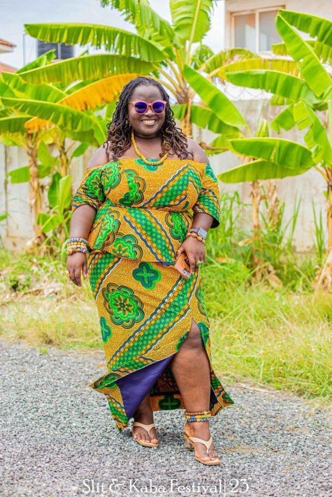 Manye Korngo rocking a typical Slit and Kaba