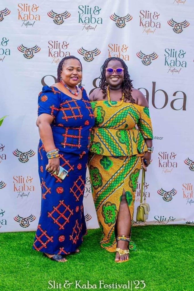Manye Korngo(right) and a patron at last year's event