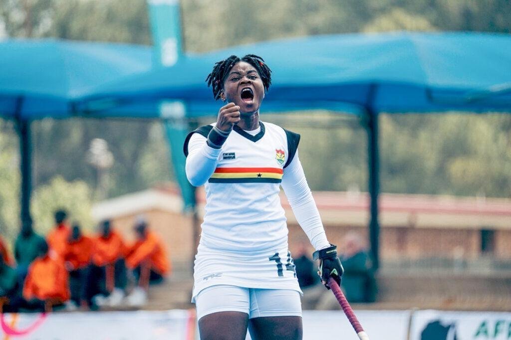 •
Mavis Boatemaa Berko scored a goal for Ghana in the hockey game