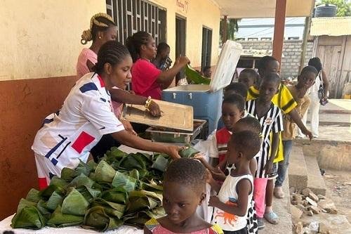• A child being fed